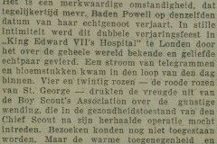 Lord Baden Powell viert zijn 77sten verjaardag